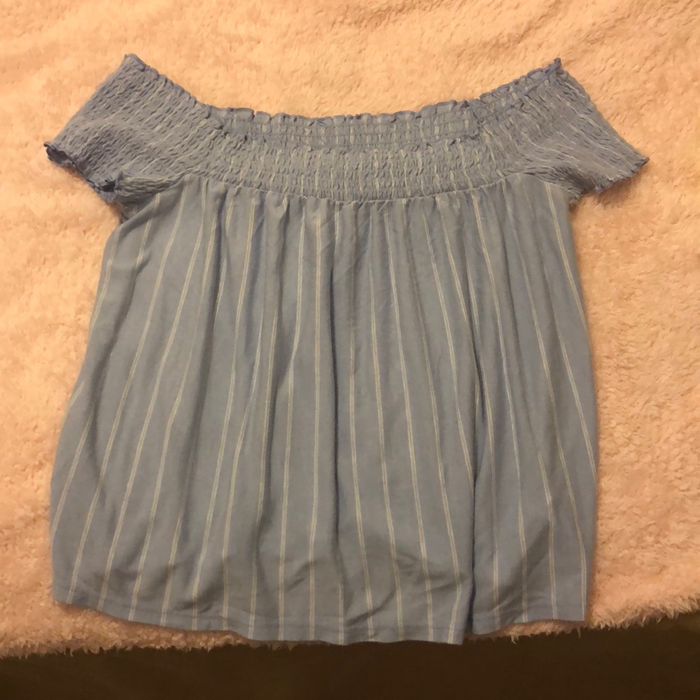 Blue striped top